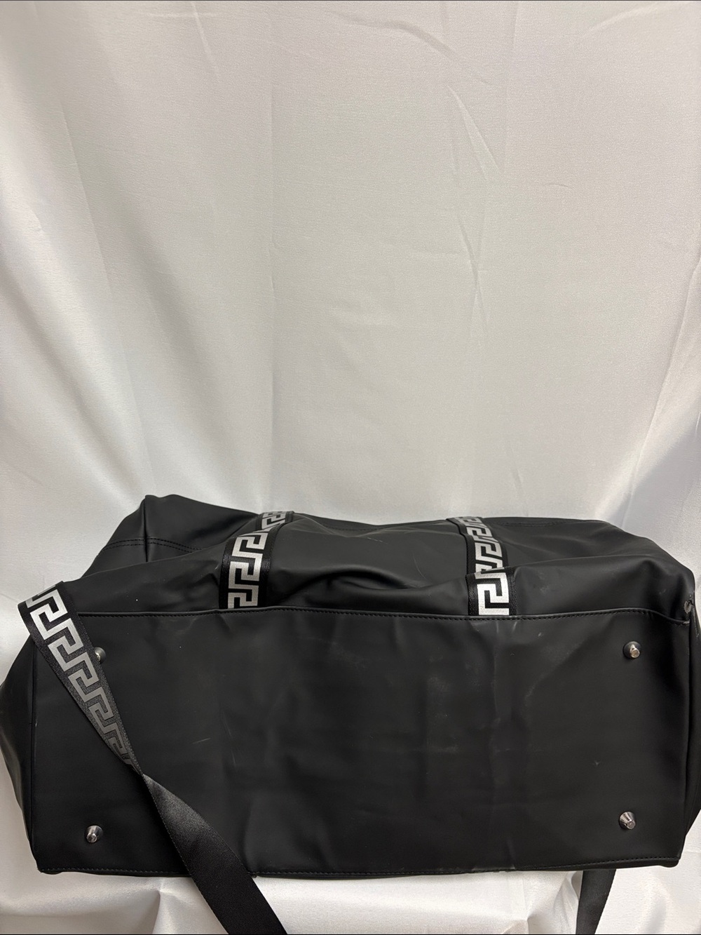 Versace Parfum Large Gym Travel Duffle Bag Tote Black/White - Picture 4 of 6